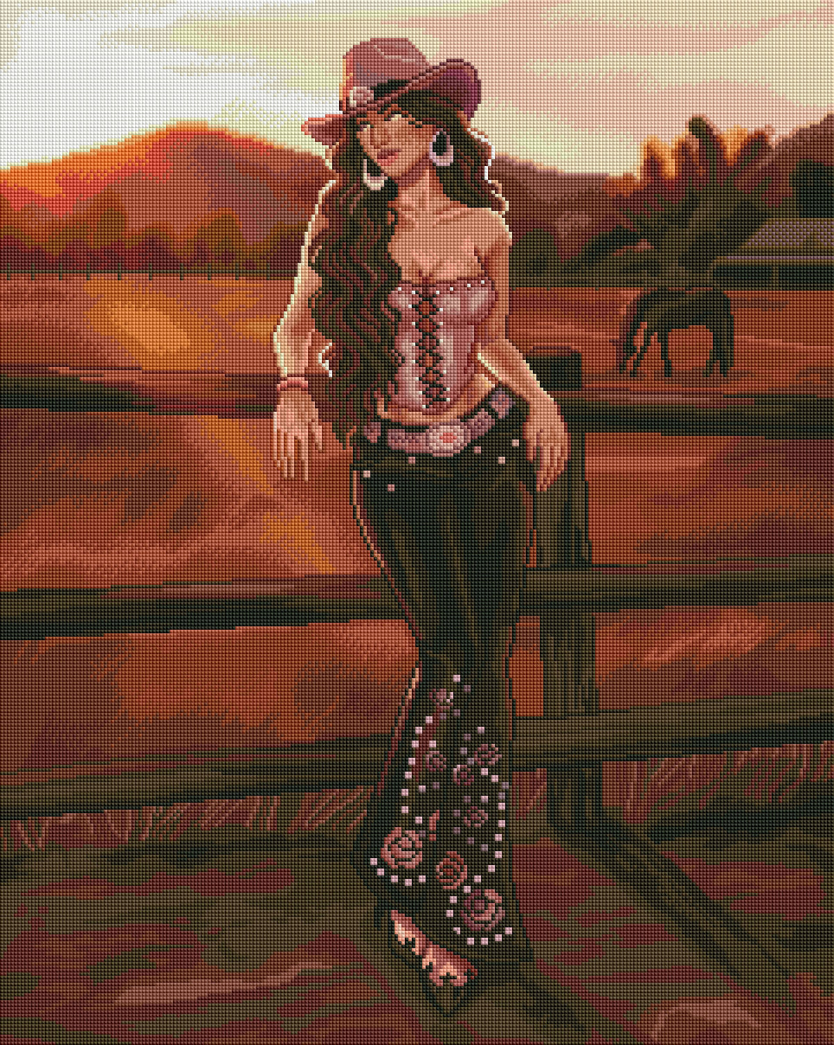 Cowgirl Dreamer (Hand Rendered)