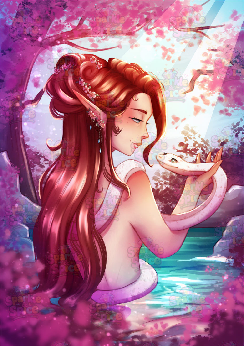 Sakura Snake by (Hand Rendered)