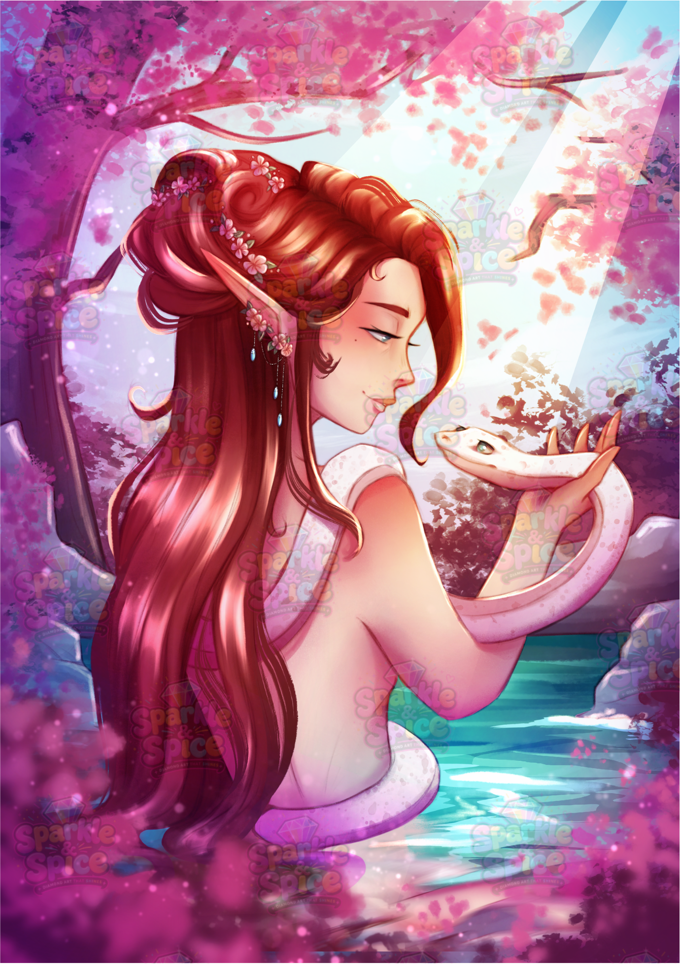 Sakura Snake by (Hand Rendered)